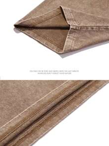 3pcs Men's Heavyweight 230gsm 100% Cotton T-Shirts - Retro Washed Streetwear Loose Fit Round Neck Short Sleeve, Breathable All-Season Casual  Tees  In Coffee Brown,Light Grey & Black ,Blue   Rose Red  & Green - Cà phê nâu - Xem 6