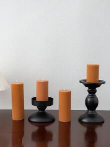 Brown Cylindrical Scented Candle, Decorative Candle Set, Candle Center Decor, Best Friend Gift, Women's Gift, Winter Gift, Home Decor Candle, Christmas Cone Candle - Brown - View 6