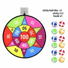 1 件儿童粘球投掷接球折叠布靶互动玩具，节日礼物 - 黏球把 - 查看 9