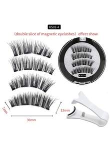 Magnetic Eyelash Set - Natural Lashes, No Glue Or Eyeliner Needed, Lightweight & Reusable, Optional Comes For Easy Application - Multicolor - View 8