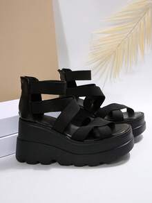 Summer 2025 New Women's Black Strap Sandals - Versatile, Comfortable - màu đen - Xem 6