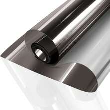 Mirror Film Window Privacy Screen Sun Protection Window Interior Window Film Outside Heat Protection Film Residue-Free Heat Protection Film Thermal Film Window Against Heat, Mirror Silvery