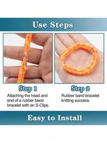 500/1000 Pcs S Clips Rubber Band Clips, Loom Rubber Band Clips Plastic Band Clips Connectors Refills Bracelet Kit Clip For Loom Bracelets DIY Making Refill Kitloom Bands,Sewing Kit,Loom Band Kit,Toddler Craft,Kids Bracelet Making Set,Bracelet Loom,Loom Bands>Set,Rubber Band,Darning Loom - Multicolor - View 5