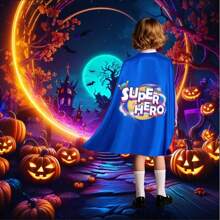1 Pc Super Hero Capes With 1pc Super Sister Capes Kids Superhero Costumes For Halloween Party,Superhero Capes For Kids With Mask Kids Best Birthday Gifts - Royal Blue & Red - View 11