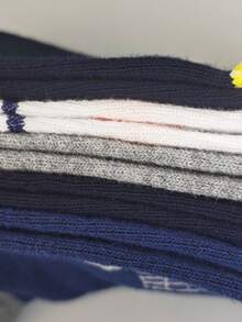 5 đôi tất trẻ em họa tiết hành tinh hoạt hình, thích hợp cho mùa xuân/thu, mặc hàng ngày, unisex. - Nhiều màu - Xem 6