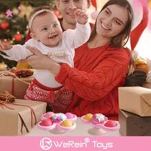 WeRein Pião giratório com ventosa para bebês de 12 a 18 meses, brinquedo sensorial giratório para crianças de 1 a 3 anos, brinquedo antiestresse com textura para bebês, presente de Natal ou aniversário para meninos e meninas de 1 a 2 anos (a ventosa adere com mais firmeza quando molhada). - Rosa - Ver 9