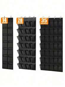 1个门后鞋架，带14/28/35个网状口袋，悬挂式鞋架，适用于衣柜入口、卧室、浴室、储藏室，适合男士运动鞋、女士高跟鞋、人字拖鞋。