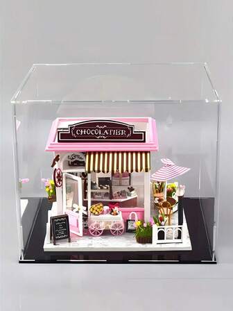 1 件黑色底座亚克力展示盒 - 防尘透明收纳盒，适合收集积木和模型 - 家庭、办公室或学校装饰的完美选择 - 理想的圣诞节或万圣节礼物