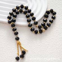 1pc Minimalist 33pcs 10mm Crystal Glass Beads Islamic Prayer Beads, Muslim Rosary, High-End Gift For Daily Prayer - Natural Crystal Bracelet - View 5