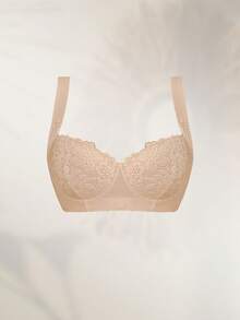 Bra Nyaman Warna Beige, Pakaian Dalam Wanita, Bra Pengangkat dan Penopang, Cocok untuk Pemakaian Sehari-hari - Krem - View 6