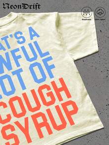 Y2k,Fun Pattern,Men's Summer Short Sleeved Pure Cotton Comfortable And Breathable Casual Outdoor Street Round Neck T-Shirt, A High-Quality Fashion Brand, A Surprise Gift For Family And Friends. - 米色 - 查看 3