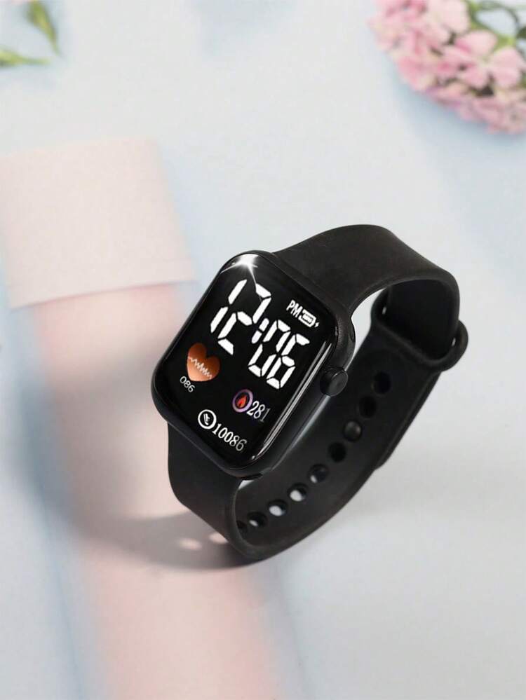 10/1 مجموعة ساعة رقمية بشكل قلب LED بسيطة للمراهقين، مناسبة للرجال والنساء والطلاب والمدرسة والحفلات والسفر. هدية رائعة للأصدقاء وعيد الميلاد والعودة للمدرسة والتخرج والهدايا للأصدقاء والعائلة - متعدد الألوان - مشاهدة 12