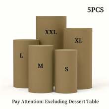 1 Set Plain Cylindrical Stand Cover, Spandex Elastic Pillars Sleeves For Wedding Party, Dessert Table Decor, Fits Cylindrical Tables, Suitable For Wedding Props, Sweets Tables, Birthday Parties, Christmas Events, All Seasons (Frame Not Included) - Multicolor - View 13