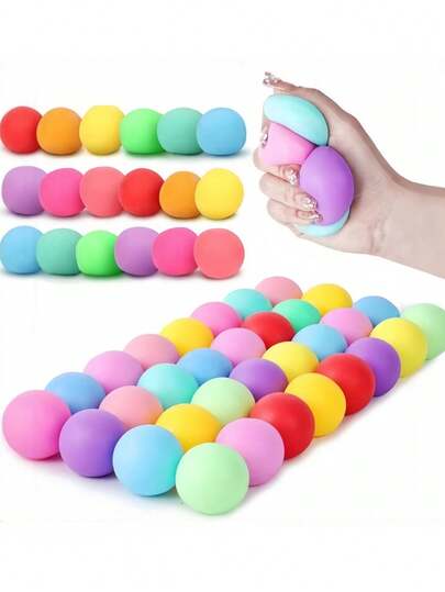 5/3/1pc Colored Soft Stress Relief Ball Peach Pinch - Hand Muscle Sensory Relaxation Toy, A Great Choice For Classroom Rewards And Holiday Gifts, Durable Tpr Soft Glue Material