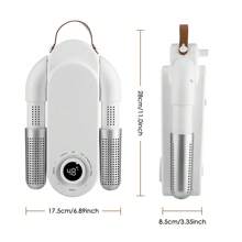 Hailicare Essiccatore multifunzionale pieghevole per scarpe, dispositivo di asciugatura per scarpe, calze e guanti, con 4 impostazioni di tempo, funzione di disinfezione e deodorizzazione, con spina EU