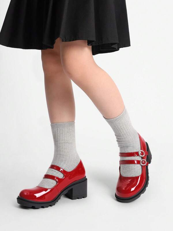 Mary Jane School Shoes For Girls – Chunky Platform Dress Shoes For Kids, Uniform & Party Wear (Toddler To Big Kid)