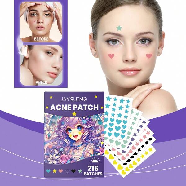 Colorful Acne Patches Cover Acne Marks And Blemishes, Are Skin-Friendly, And Provide A Comfortable And Smooth Application On The Face