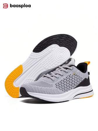 baasploa Men's Running Shoes, Breathable Non-Slip Classic Sneakers, Outdoor Casual Lightweight Running Shoes, Men's Casual Sports Shoes, Casual Shoes, Easy To Wear Shoes, Elevator Shoes, Non-Slip Shoes