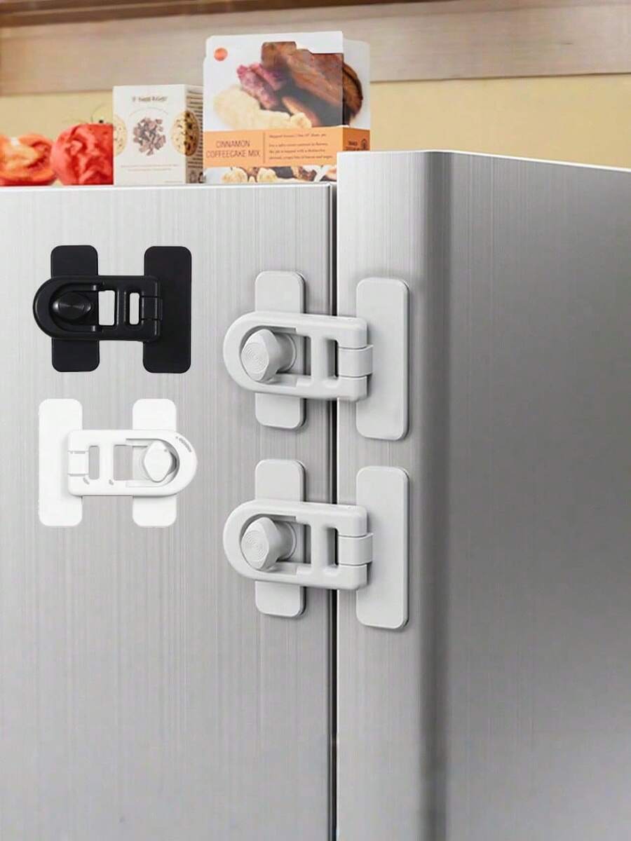 1 Khóa cửa lò nướng xoay không cần khoan, khóa cửa lò nướng dễ lắp đặt - Nhiều màu - Xem 1