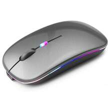 无线发光超薄鼠标，2.4G+BT 人体工程学设计，USB 接收器，防滑滚轮，兼容笔记本电脑、PC、，Type-C 充电，可充电锂聚合物电池，最大功率 1.15W，最小功率 0.1W，工作电压≤36V - 彩色 - 查看 15