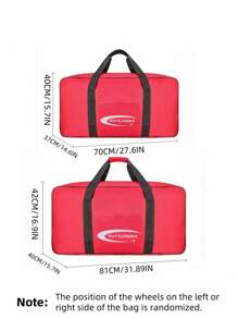 1 pieza Maleta con ruedas gigante, Bolsa de viaje plegable y portátil de gran tamaño, Maleta multifuncional de gran capacidad con asa extensible, Ruedas de cristal suaves mejoradas - Adecuada para viajes largos y cortos, salidas, mudanzas, uso universitario, bolsa para la escuela, accesorios escolares - Rojo - Ver 7