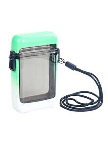 1pc Customized Sealed Waterproof Transparent Hanging Cord Cigarette Case, Holds 20 Cigarettes, Fashionable Ombre Color - Multicolor - View 12