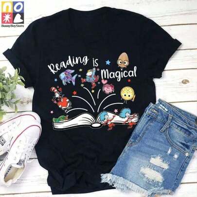 Reading Is Magical Teacher Vintage T-Shirt, Book Shirt, Teacher Shirt, Bookish Shirt, Book Lovers Shirt, Reading Lovers Shirt, Nerd Shirt