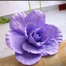 1支30厘米巨型PE泡沫玫瑰人造花枝，婚礼背景装饰，牡丹花园墙路舞台派对用品，摄影道具，墙面装饰，家居摆设（仅花头） - 彩色 - 查看 10