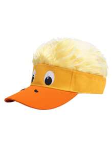 1pc Funny Novelty Yellow Duck Decorated Baseball Cap, Costume Hat For Stage Performance, Party, Street Fashion