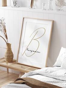 Juego de 3 pósteres minimalistas personalizados, letrero colgante con nombre de pareja personalizado, arte de pared moderno en beige, decoración de aniversario de boda, adecuado para parejas, fiesta de damas de honor, regalo de aniversario, decoración bohemia neutra para el hogar, sala de estar, dormitorio, regalo para amantes y amigos, sin marco - Beis - Ver 8