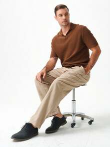 SHOESMALL Men's Retro Oxford Suede Business Casual Black Dress Shoes Plain Toe Oxfords Classic Formal Derby Shoes - 黑色 - 查看 3