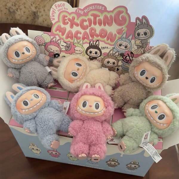 17 cm Décoration suspendue Boîte mystère LABUBU Génération 1, Série Fête assise 1-3, Tenue d'aventure de singe mignon pour LABUBU