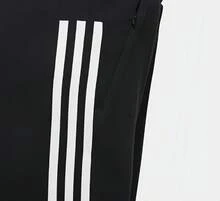 Adidas 女子新款跑步訓練褲舒適三條紋休閒褲束腳梭織長褲 - 黑色 - 查看 8