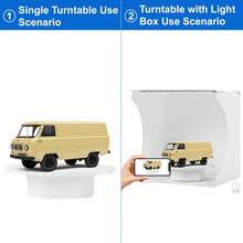9-Inch Foldable Portable Photography Studio Box, Photography Tent, Selfie Accessories. Equipped With Adjustable Color Temperature LED Lights, Turntable, Mobile Phone Holder, And 6 Color Backgrounds, Suitable For Product Photography And Video Blogging - With stand - View 5