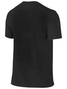 Summer Men's T Shirt Casual Round Neck Loose Tops Fashion Color Contrast Print T Shirt For Men Funny 3D Tee Street  Clothes - Black - View 4