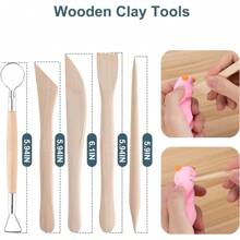 25pcs Air-Dry Clay Modeling Tool Kit Set, Suitable For Adults, Ceramic Polymer Clay Sculpting Pottery Tools, Pottery Crafts, Embellishment, Baking, Carving, Painting, Shaping, Molding