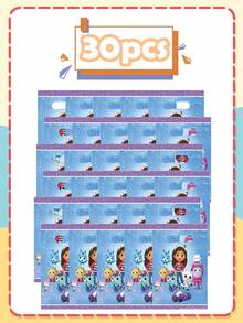 Gabby's Dollhouse 10/20/30 szt. torebek na prezenty z motywem domku dla lalek Gabby na przyjęcie urodzinowe, torebki z uchwytami, torebki z nadrukami kreskówkowymi, cukierki albo psikus, wstążki ozdobne do wymiany prezentów na świąteczne przyjęcia, Dzień Dziecka, Halloween, Święto Dziękczynienia, Boże Narodzenie, Nowy Rok, wesele, torebki do pakowania prezentów urodzinowych