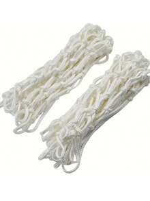 1/2 Stück Basketball Netz für Sporthalle, Outdoor Basketballplatz, Korb, strapazierfähiges verstärktes rot-weißes Netz