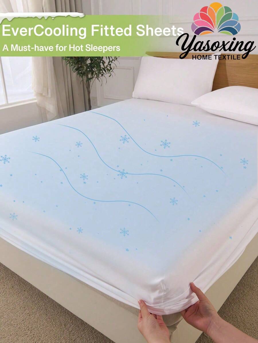 1pc Bamboo Fiber Cooling White Plain Fitted Sheet, Soft Mattress Cover Skin-Friendly Bedding Supplies, Fitted Sheet For Bedroom All Season Deep Pocket Up To 11.8 Inch Bamboo Fitted Sheet,Cooling Sheet For ALL Size, Rayon Derived From Bamboo, Breathable & Soft Hotel Luxury Silky Bedding Domitory Back School Bedding