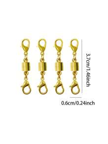 5pcs Fashion Magnetic Jewelry Clasps, Strong Magnet Necklace Clasp Closures Lobster Clasps Bracelet Converter Chain Extender For Jewelry Making - Multicolor - View 16