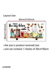 One Piece Home Decorations Kitchen Decoration, Self-Adhesive Wall Sticker, Wall Art, Suitable For Kitchen, Bedroom And Living Room Decoration, Stickers, Wall Decal, Vinyl Decal For Home Decorations, Spring Decoration Items Refresh Your Home, Rama Decoration Stickers Gifts Birthday Graduation - Multicolor - View 7