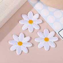 20 件套白色雏菊刺绣熨烫补丁，混合 4 种尺寸，新鲜雏菊花贴花，适用于 DIY 服装配饰装饰 - 白色 - 查看 5