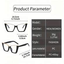 Vintage Cat Eye Transparent Lens Computer Glasses Jelly Color Frame For Women - Fashion Glasses Eye Protection - quả cam - Xem 5