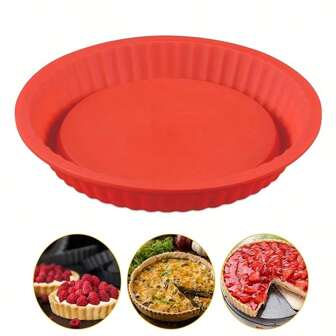 2 pezzi/1 pezzo Stampo per crostate in silicone - Ideale per cuocere deliziose crostate di frutta, crostate di crema e crostate di uova cremose; Stampi per crostate a rilascio facile; Stampi per crostate in silicone antiaderente; Stampi per crostate facili da pulire; Stampi per crostate multifunzione; Stampi per crostate decorativi; Utensili per la cottura di crostate