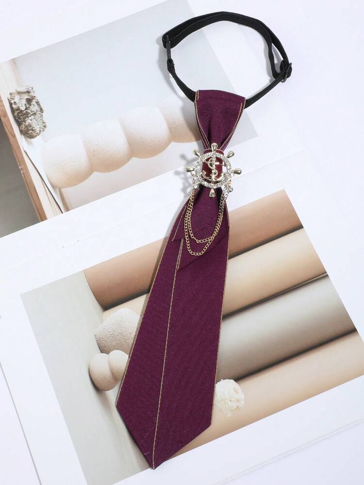 1 件女士优雅 DIY 仿珍珠锚配饰，手工领带时尚百搭，适合日常外出和派对搭配 - E - 查看 6