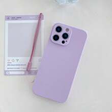 1 pieza Funda de teléfono líquida de unicolor tipo silicona con cordón, compatible con Samsung, compatible con iPhone 11/12/13/14/15/16 Pro Max, Samsung S22/23/24/S25+ UA04/A05/A14/A15/A24/A25/A34/A54 SA56/A36/A26 resistente al agua, a los golpes, a las caídas y a los arañazos