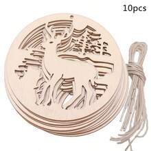 Rebanadas de madera decorativas con grafitis pintados a mano por estudiantes, diseñados según la Navidad, adornos creativos para fiestas, pequeños adornos de madera, útiles escolares, de vuelta a la escuela