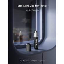 NEW CLASSIC Refillable Perfume Atomizer, Bottom Filling Fragrances Perfume Bottle, Mini Cologne Dispenser, Travel Sized(BLACK)