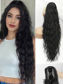 Ponytail Extension, Claw Clip Ponytail Extension For Women Long Wavy Pony Tails Hair Extensions Fluffy Natural Looking Synthetic 30 Inch Clip In Ponytail Hairpiece For Daily Use - Multicolor - View 17