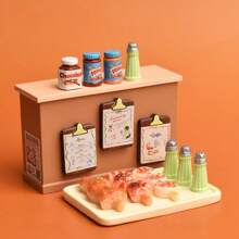 Mini Chocolate Peanut Butter Jar Playset, DIY Jewelry Resin Accessories, Car Decor, Dollhouse Miniatures, Blind Bag Decor, Desktop Ornaments, Dollhouse Accessories, Christmas Gift, Halloween Gift - Multicolor - View 3